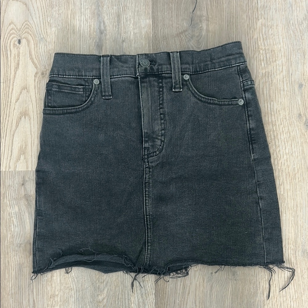 Madewell Charcoal Denim Skirt